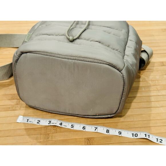 Jason Wu Puffer Nylon Drawstring Bucket Bag Beige Removable Adjustable Strap - Picture 14 of 16